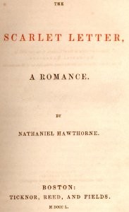 Il frontespizio della prima edizione della "Lettera scarlatta"