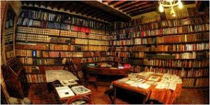 Interno di una libreria antiquaria