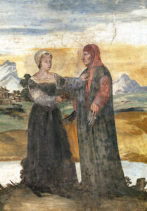 Laura e Petrarca, in un affresco nella casa del poeta